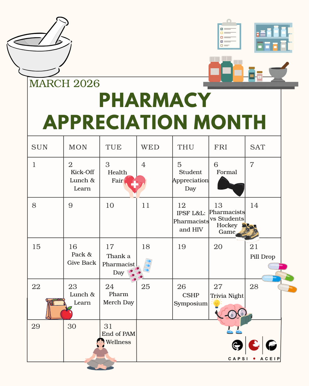 Pharmacy Appreciation Month (PAM) 2026 - calendar of events